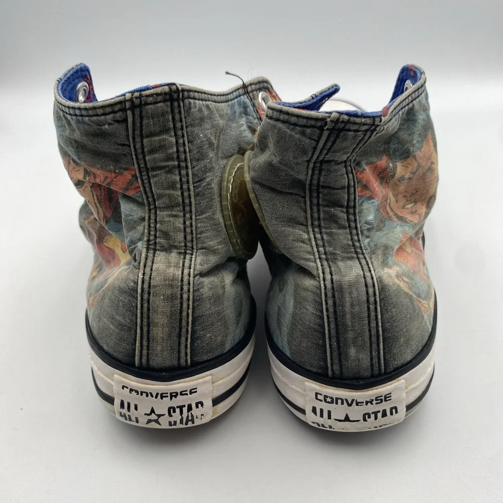 Superman Converse High Top Shoes Men's 8 Chuck Taylor All Star‎ x DC Comics